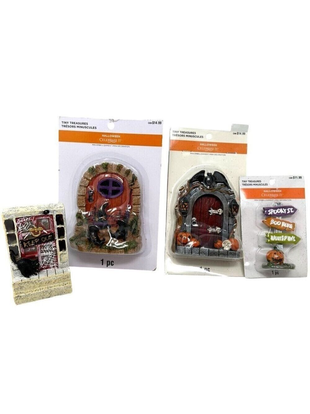Halloween Haunted Door Miniatures Fairy Garden Lot Celebrate It Tiny Treasures